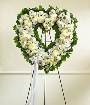 White Open Heart Flower Bouquet