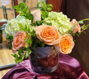 Peachy Pumpkin Flower Bouquet