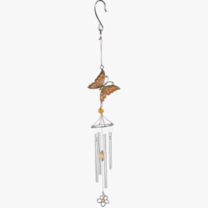 Pewterworks Butterfly Crystal Chime Flower Bouquet