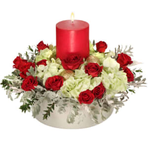 Holiday Motif Centerpiece Flower Bouquet