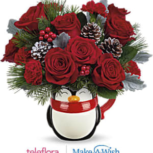 Send a Hug Frosty Mug Flower Bouquet