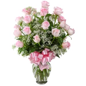 2 Doz. Pink. Roses Flower Bouquet