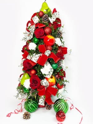 Holiday Festive Tree Flower Bouquet