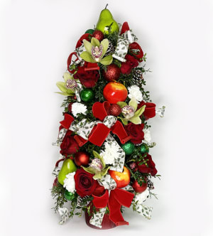 Holiday Festive Tree Flower Bouquet