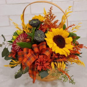 BASKET OF AUTUMN Flower Bouquet