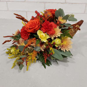 Harvest Home Cornucopia Flower Bouquet