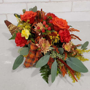 Harvest Home Cornucopia Flower Bouquet