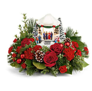 Thomas Kinkade's Sweet Sounds Of Christmas Flower Bouquet
