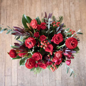 Elf's Maroon Moment Flower Bouquet