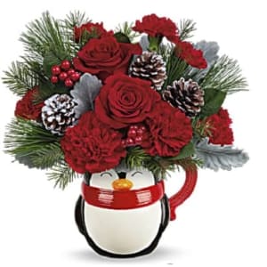 Send a Hug North Pole Penguin Flower Bouquet