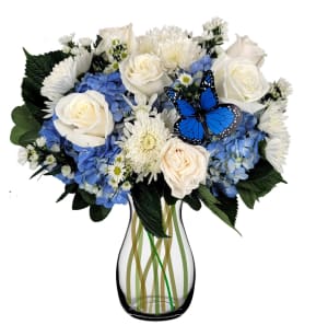 Blue Moon w/ Butterfly Flower Bouquet