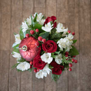 Jingle Bell Ornament Elegance Flower Bouquet