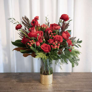 Merry Crimson Blossoms Flower Bouquet