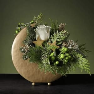 Frosty Moonlight Elegance Flower Bouquet