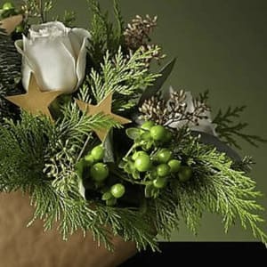 Frosty Moonlight Elegance Flower Bouquet