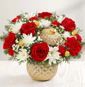 Sparkling Holiday Ornament Flower Bouquet