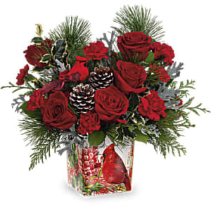 Teleflora's Cardinal Cheer Bouquet Flower Arrangement Teleflora's Cardinal Cheer Bouquet Flower Bouquet