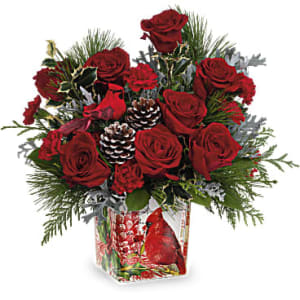 Teleflora's Cardinal Cheer Bouquet Flower Arrangement Teleflora's Cardinal Cheer Bouquet Flower Bouquet