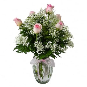 1/2 Doz Pink Flower Bouquet