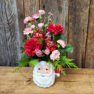 Santa Claus Mug Flower Bouquet