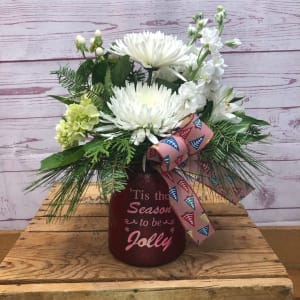 Joyful Glow Mercury Vase Arrangement Flower Bouquet