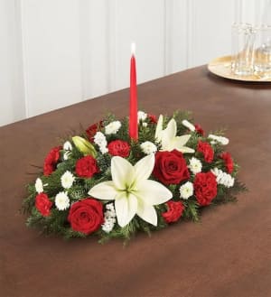 Traditional Christmas Centerpiece Flower Bouquet