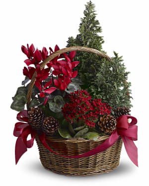 Tannenbaum Basket Flower Bouquet