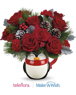 Teleflora's Send A Hug® North Pole Penguin Flower Bouquet