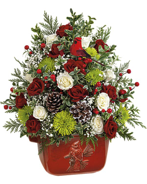 Cardinal Heirloom Tree Flower Bouquet