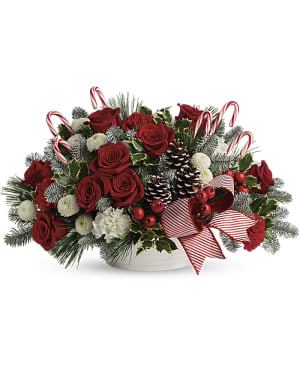 Jolly Candy Cane Bouquet Flower Bouquet