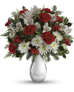 Teleflora's Silver And Snowflakes Bouquet Flower Bouquet