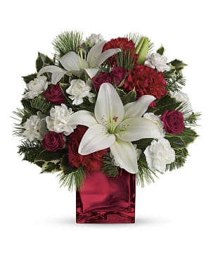Caroling In The Snow by Teleflora Flower Bouquet