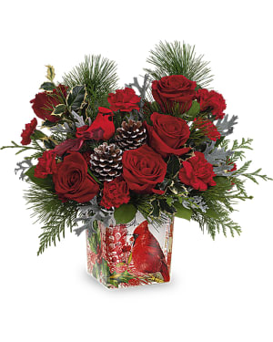 Teleflora's Cardinal Cheer Bouquet Flower Bouquet