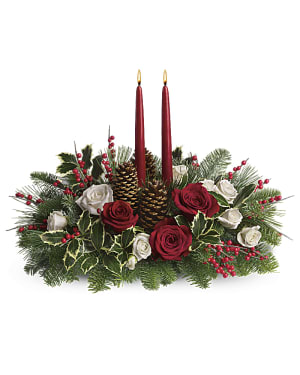 Christmas Wishes Centerpiece Flower Bouquet