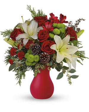 Teleflora's Yuletide Greetings Bouquet Flower Bouquet