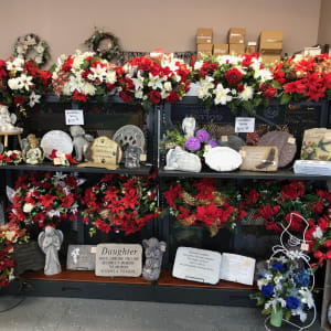 Holiday Cemetery Silk (Artificial) Headstone Spray