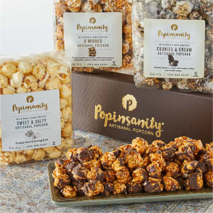 Gourmet Popcorn Sampler Box Flower Bouquet