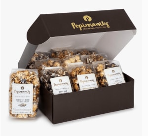 Gourmet Popcorn Sampler Box Flower Bouquet