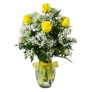 1/2 Doz Yellow Roses Flower Bouquet