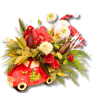 Santa's Little Red Truck Flower Bouquet