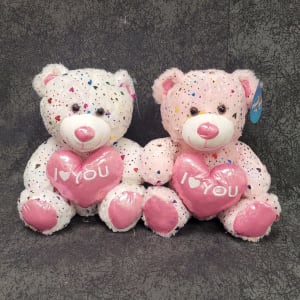 GAPV3126PK - HEART CONFETTI BEAR PINK