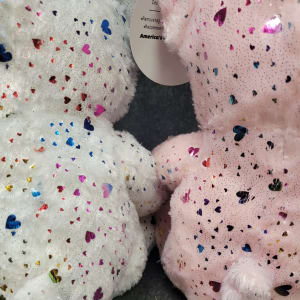 GAPV3126WH - Heart Confetti Bear White