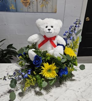 Teddy's Ride Home Flower Bouquet