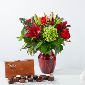 Merry Days Bouquet and Chocolate Gift Set Flower Bouquet