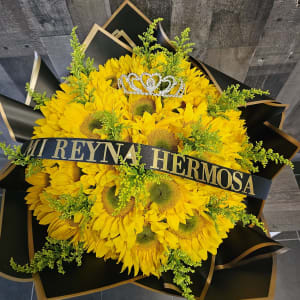 Mi Reyna/My Queen Text Sunflowers Buchon