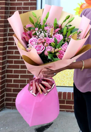 Pink Delight Buchon Flower Bouquet