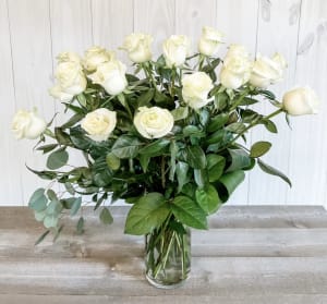 White Roses Flower Bouquet