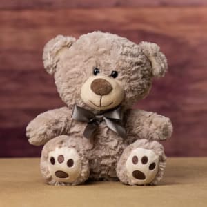 Small Taupe Bear 7" Flower Bouquet