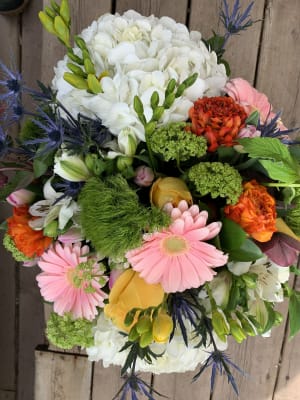 Happy Garden Bouquet in a vase Flower Bouquet