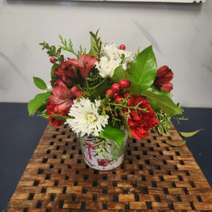 Holiday Cardinal Floral Collection Flower Bouquet